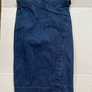 Madewell denim wrap midi skirt